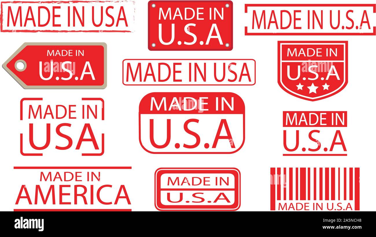 made in america label banner vector set 01 Stock Vector Image & Art Alamy