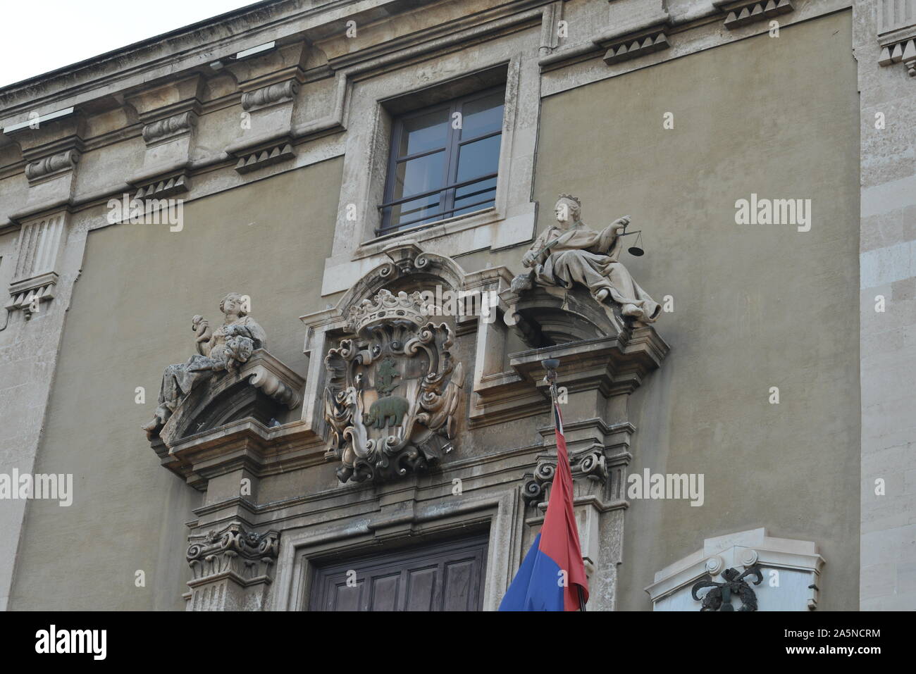 Street scenes of Catania, Sicily in Italy Stock Photo