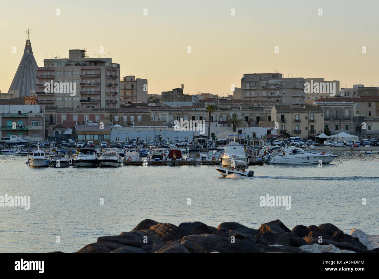 Historic Island of Ortygia in Sicily, Italy Stock Photo