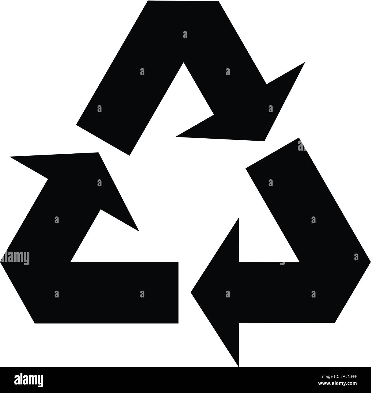 recycle sign icon, black vector Stock Vector Image & Art - Alamy