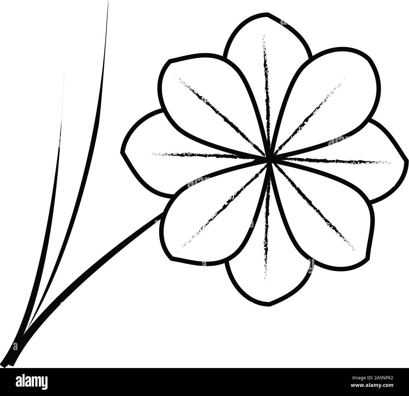 white sandalwood flower vector on white background, Thai die symbol Stock Vector