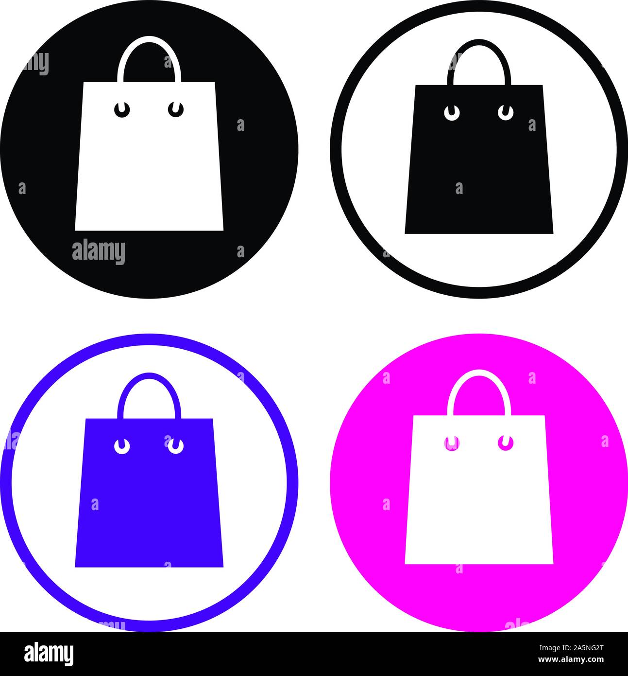 empty shopping bag icon set Stock Vector Image & Art - Alamy