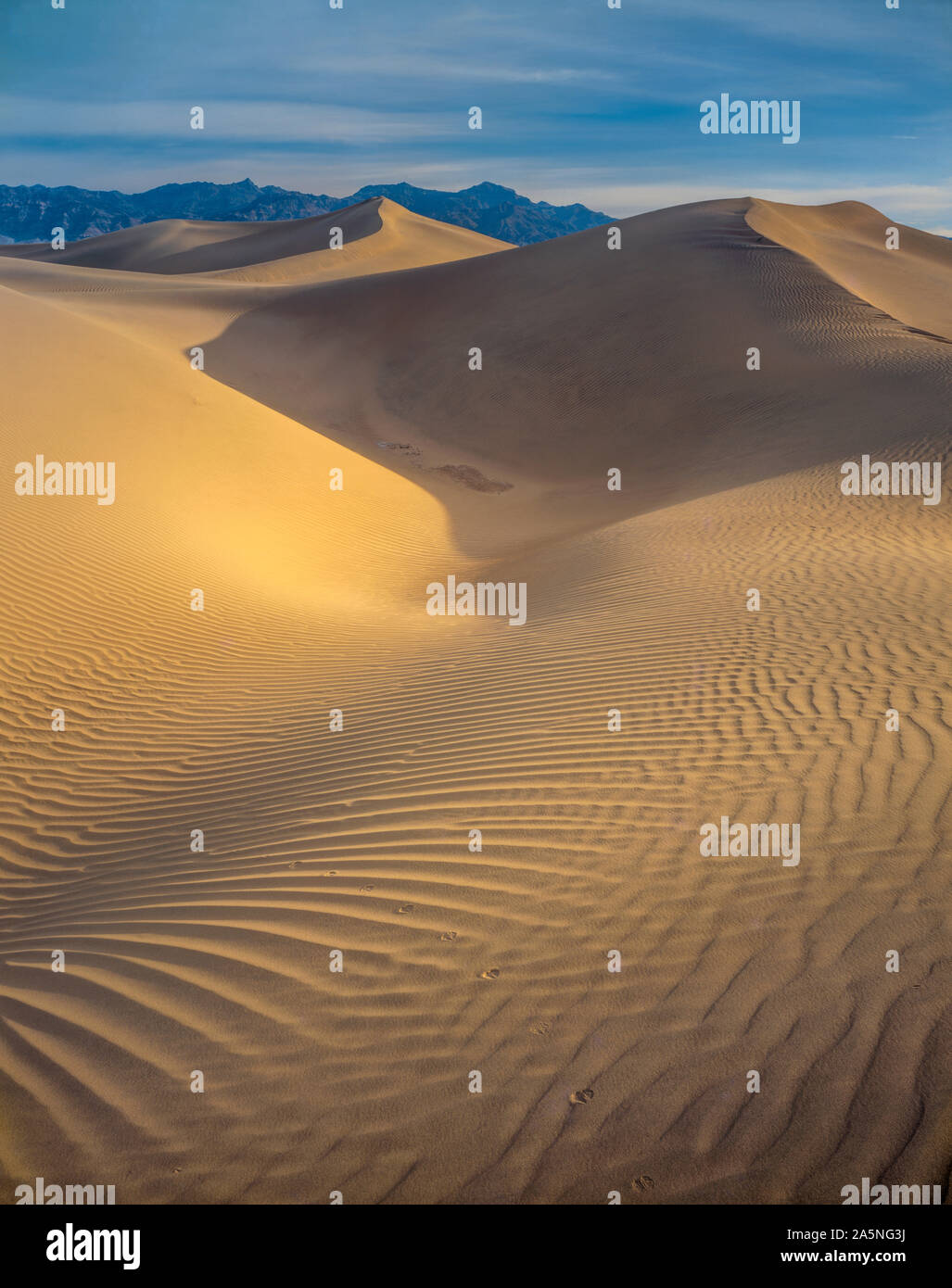 Mesquite Sand Dunes, Grapevine Mountains, Death Valley National Park, California Stock Photo