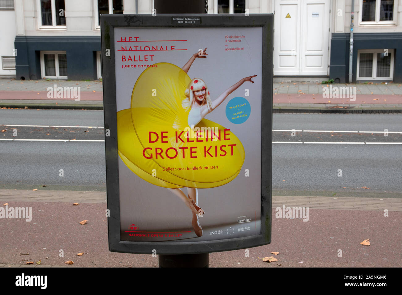 Billboard Het Nationale Ballet De Kleine Grote Kist At Amsterdam The Netherlands 2019 Stock Photo