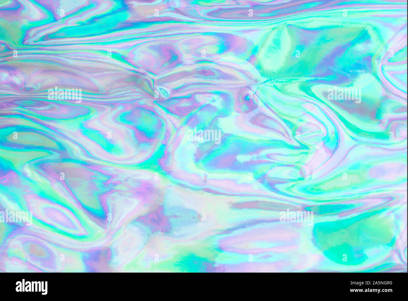 Holographic wrinkled abstract foil texture. Glittering blurred surface ...