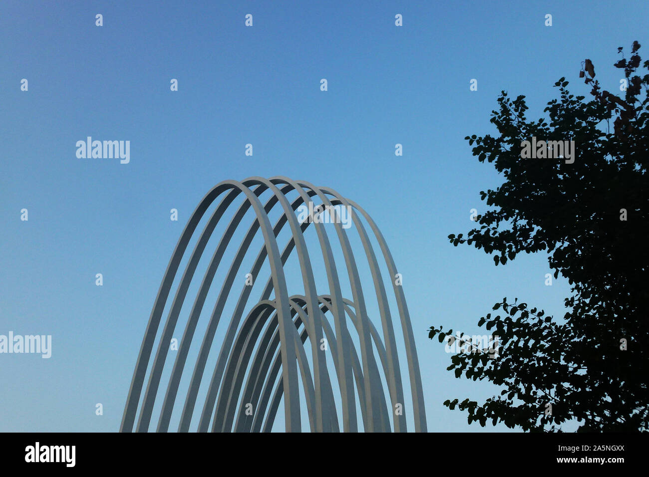 Curved architectural landscape Stock Photo - Alamy