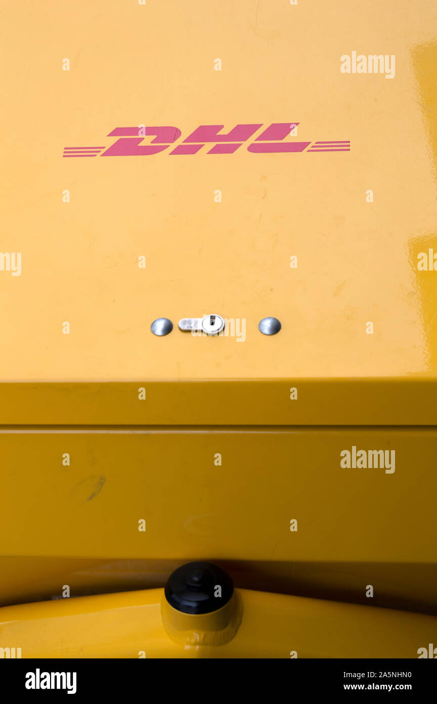 DHL Electrical Delivery Bicycle At Amsterdam The Netherlands 2019 Stock Photo Alamy