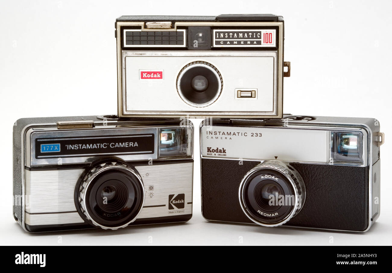 Kodak Instamatic cameras Stock Photo