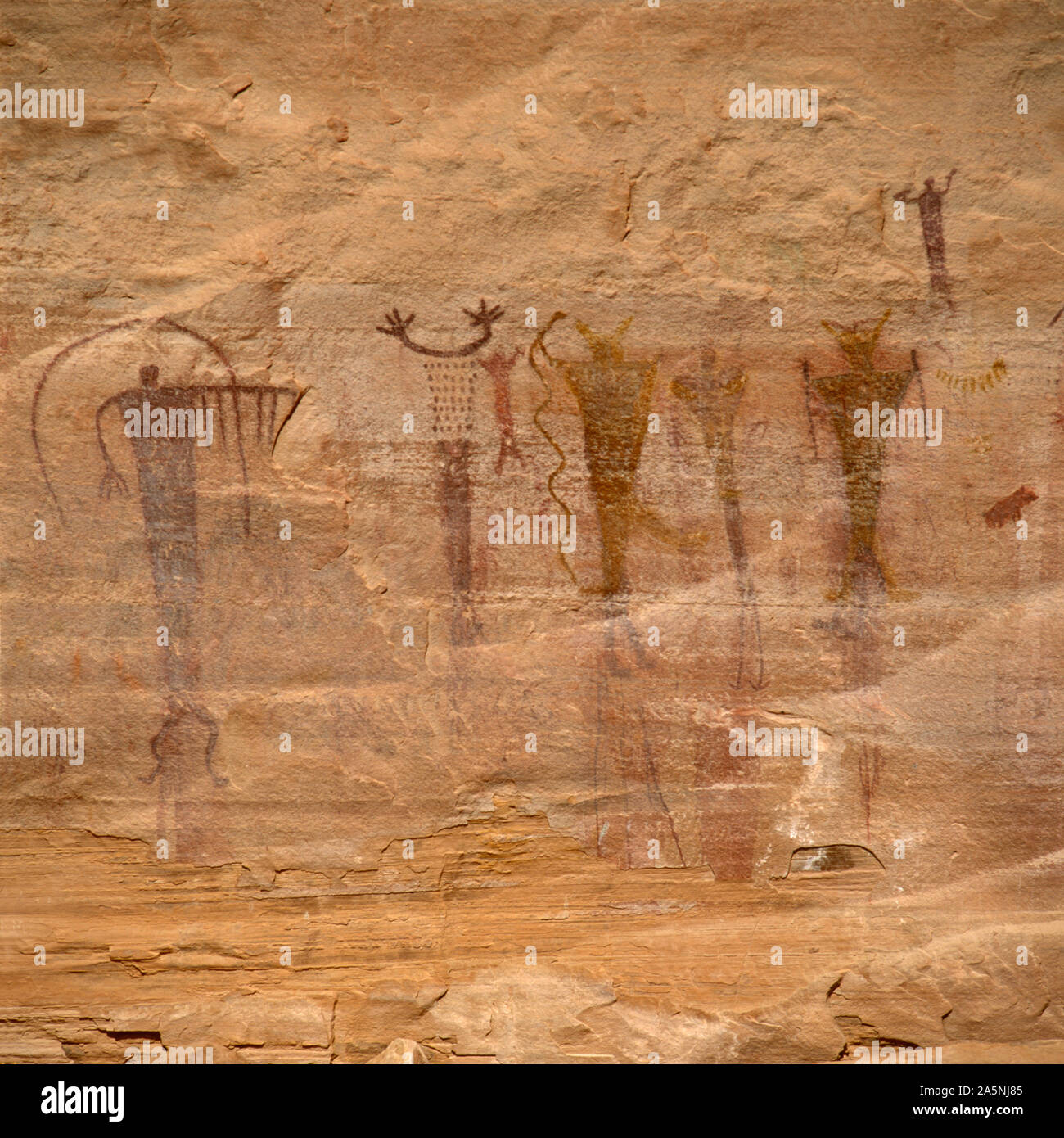 Pictographs, Buckhorn Wash, San Rafael Swell, Utah Stock Photo