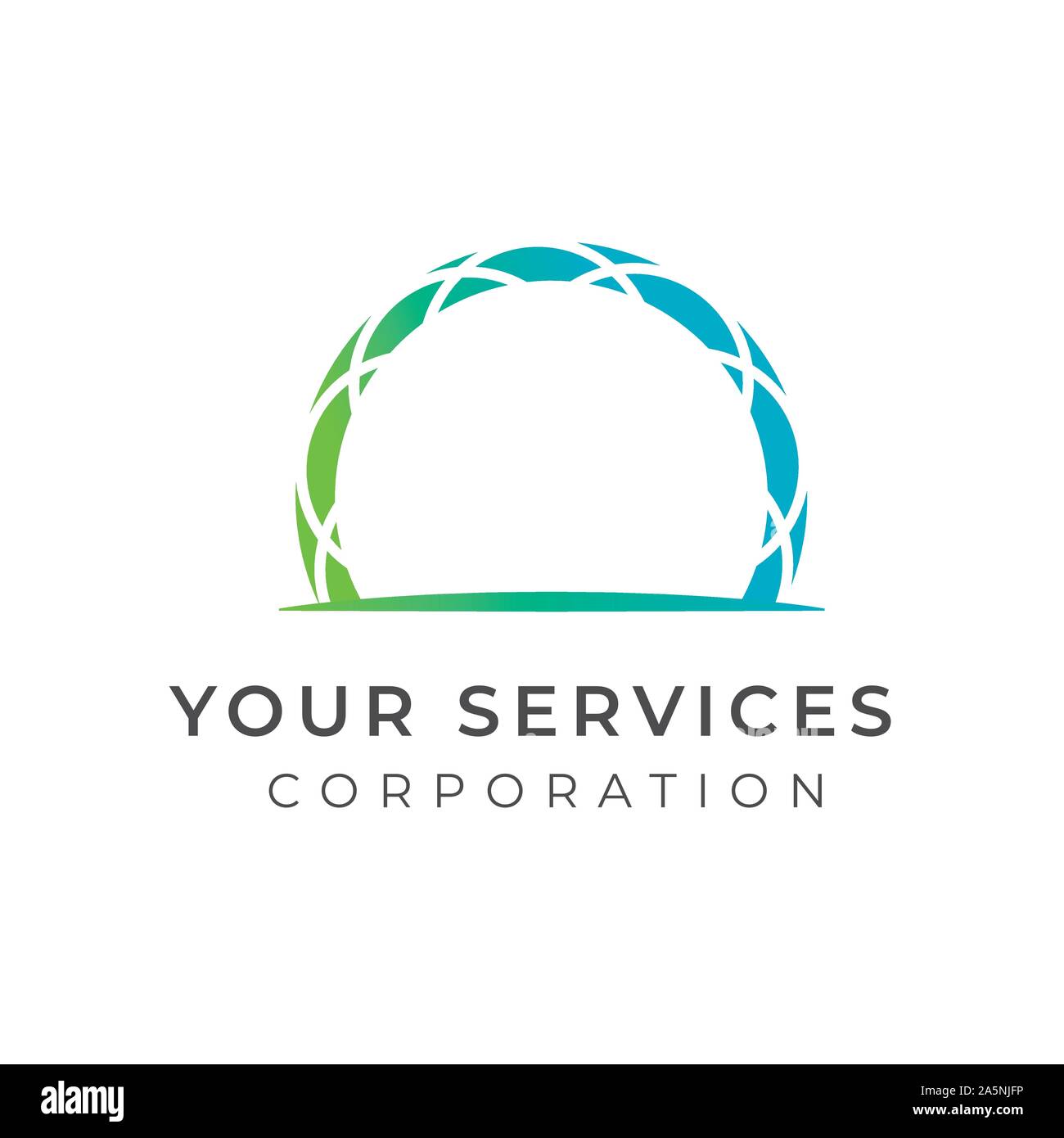 Geometric frame vector logo. Geometric frame. Circle and square frame Stock Vector