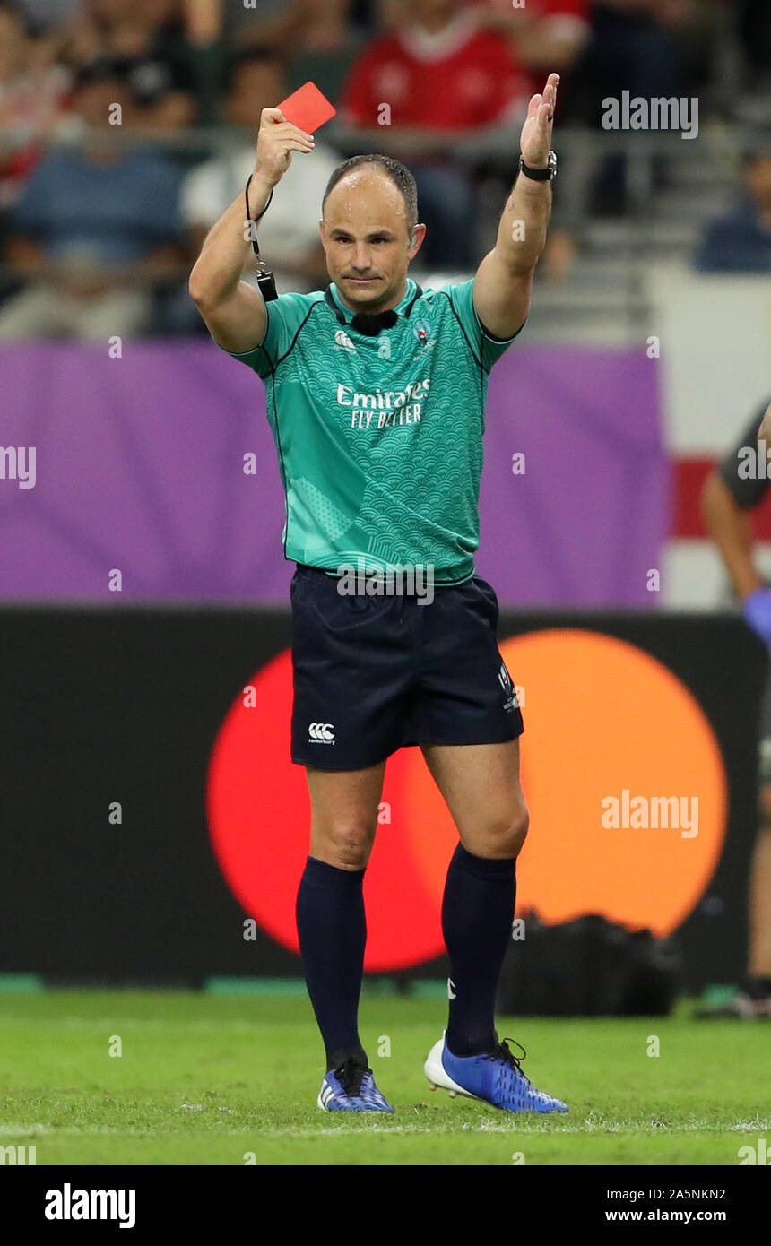 Referee Jaco Peyper during the 2019 Rugby World Cup Quarter Final match