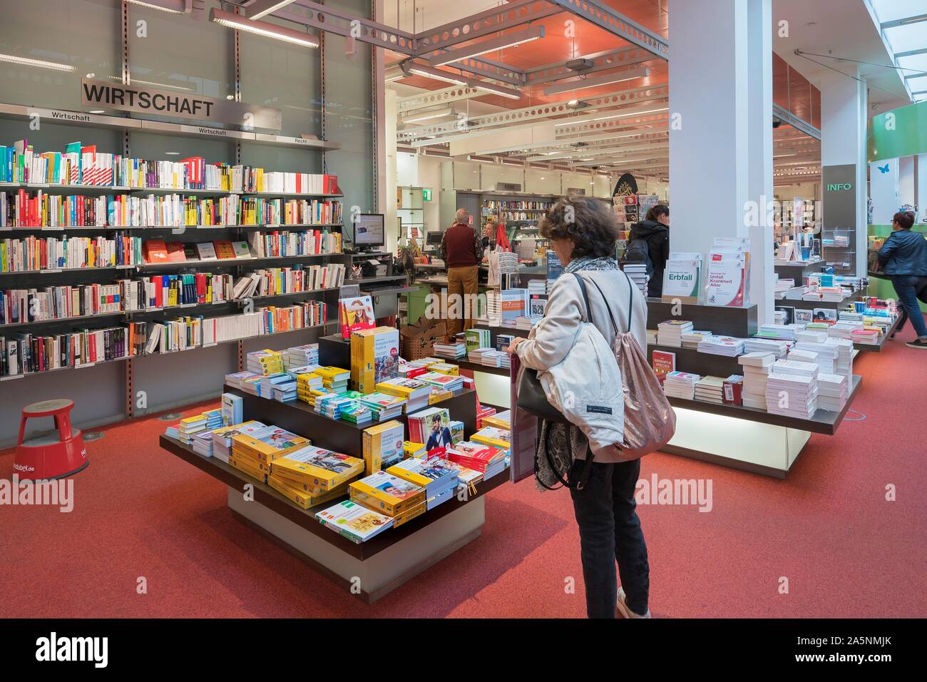 World of Books, City Quartier, Funf Hofe, Munich, Upper Bavaria, Bavaria, Germany Stock Photo