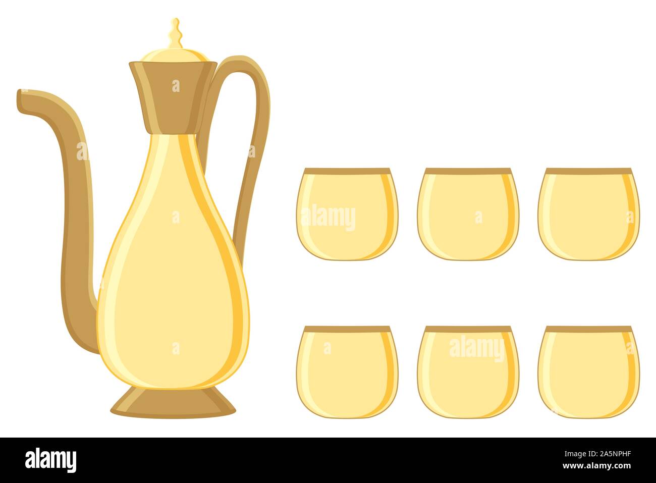 Illustration on theme big colored set different types jugs, kettles retro  style. Jug pattern consisting of collection accessory beautiful kettle to  be Stock Vector Image & Art - Alamy
