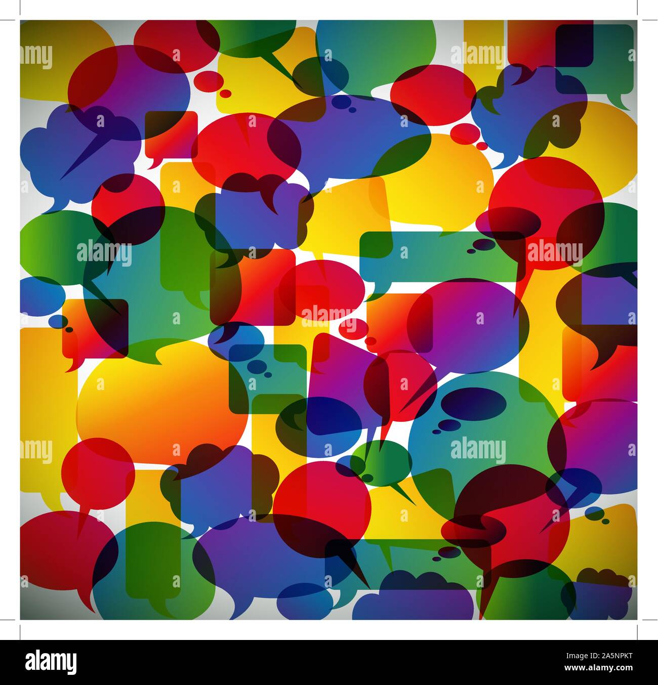 Colorful background made from speech bubbles Stock Vector