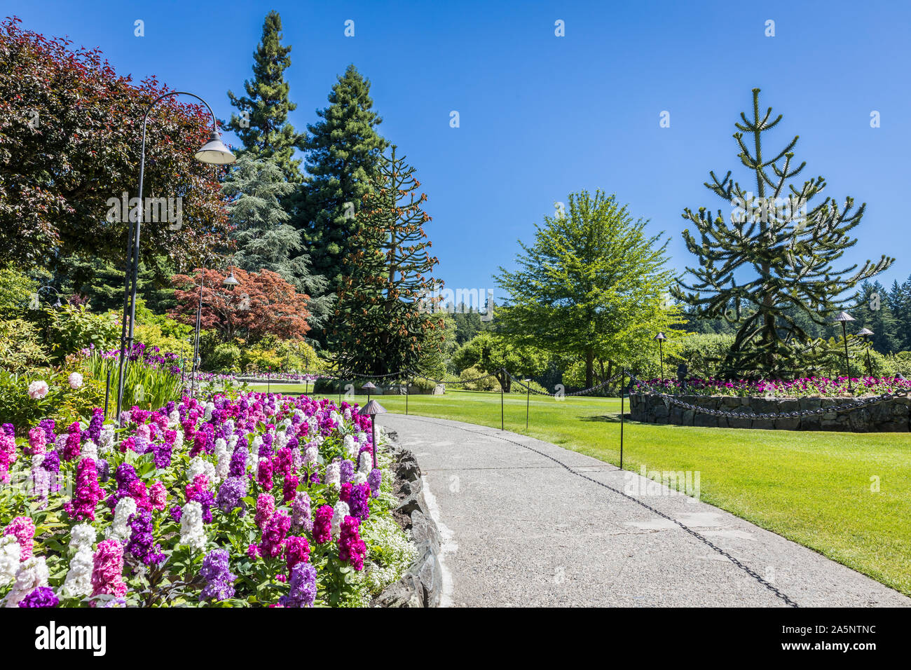 Butchart Gardens at Victoria Vancouver Island, Canada in summer. View
