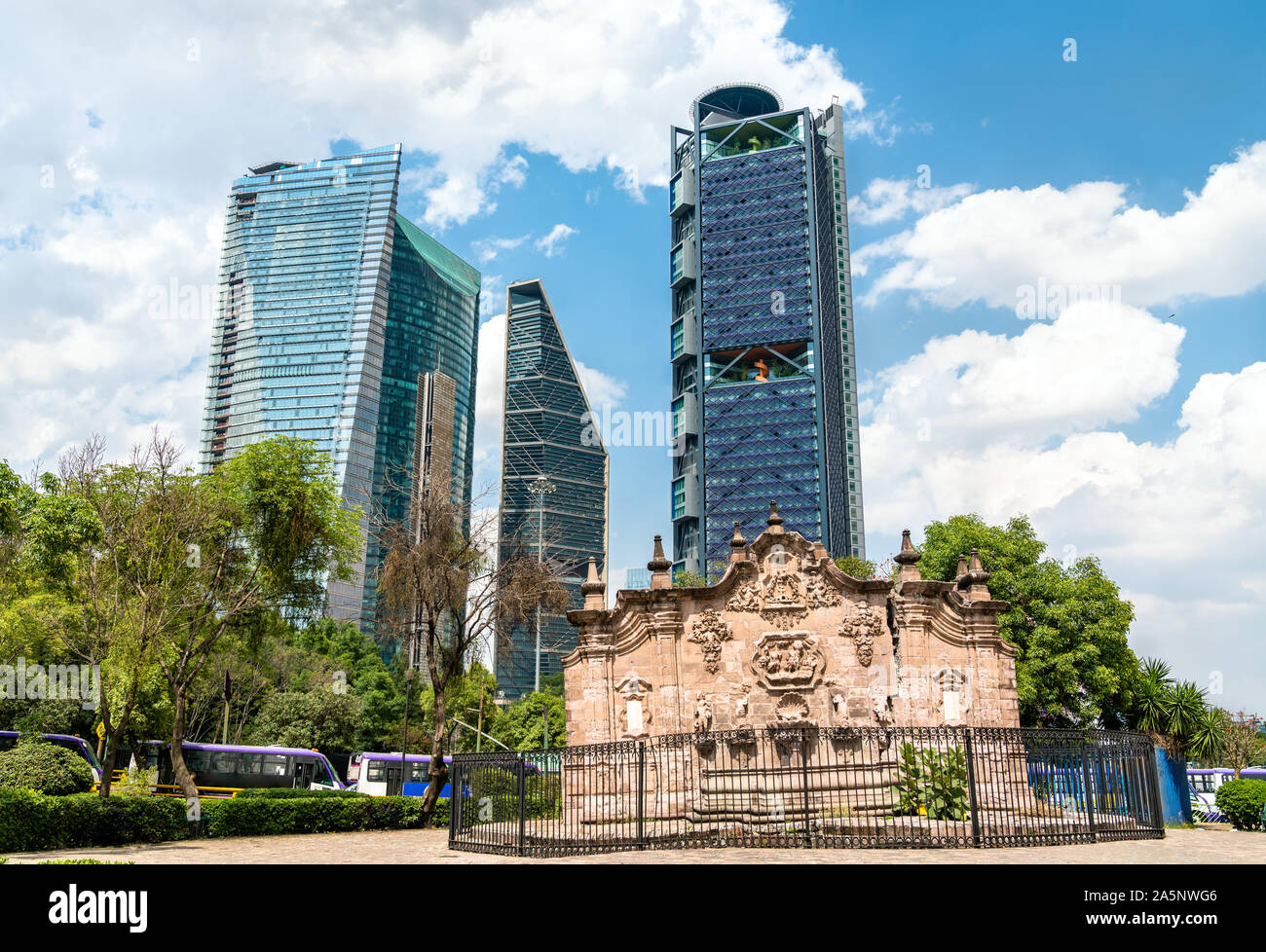 Belen Fountain in Mexico City Stock Photo