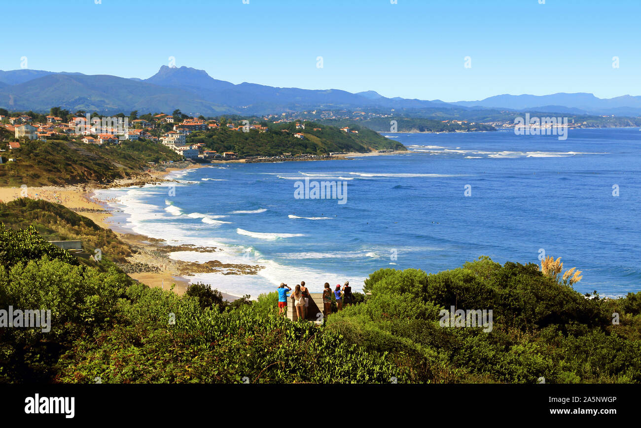Belvedere on the Basque coast Stock Photo
