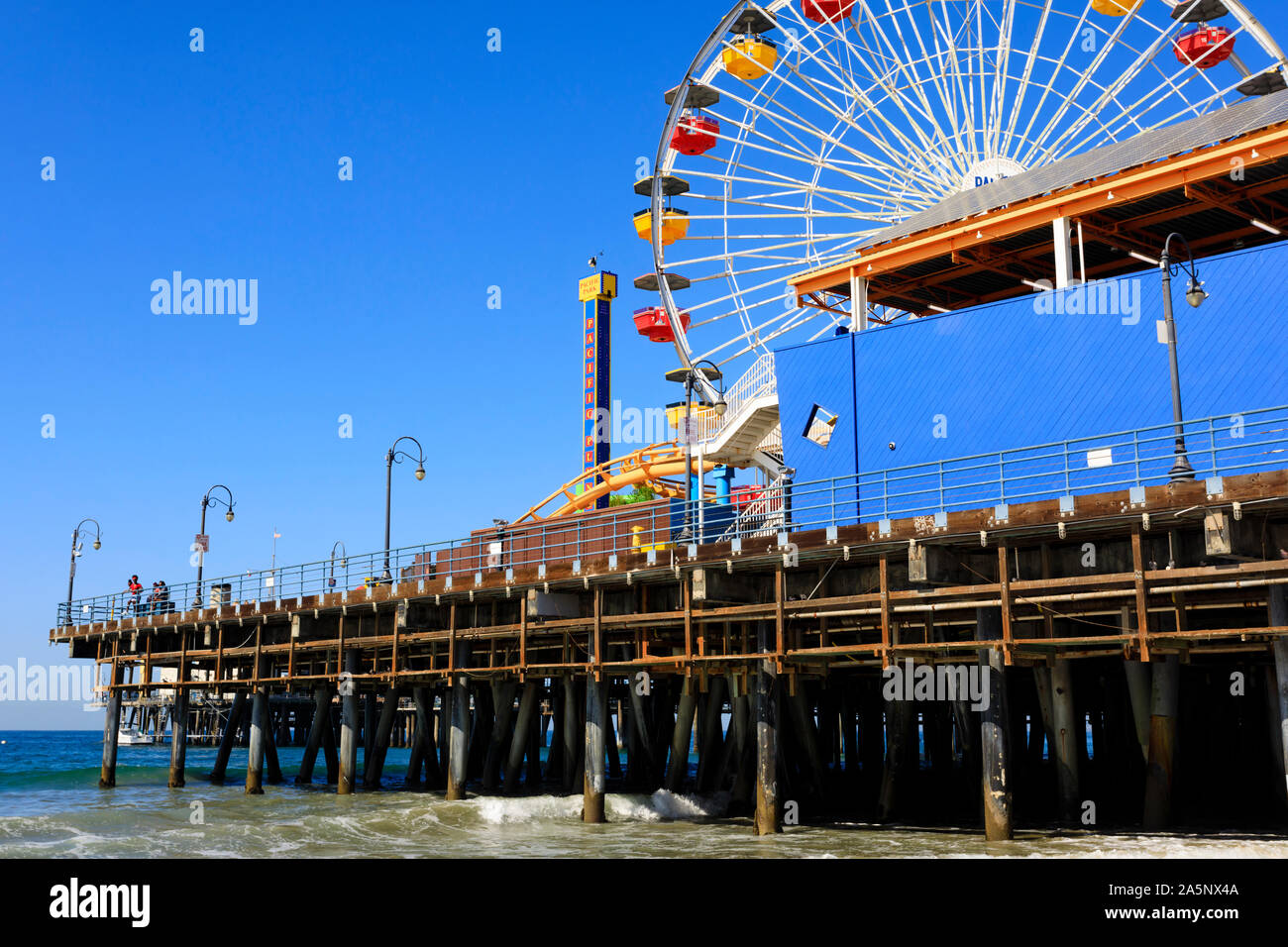 Big wheel on Santa Monica Pier, California, United States of America. USA. October 2019 Stock Photo