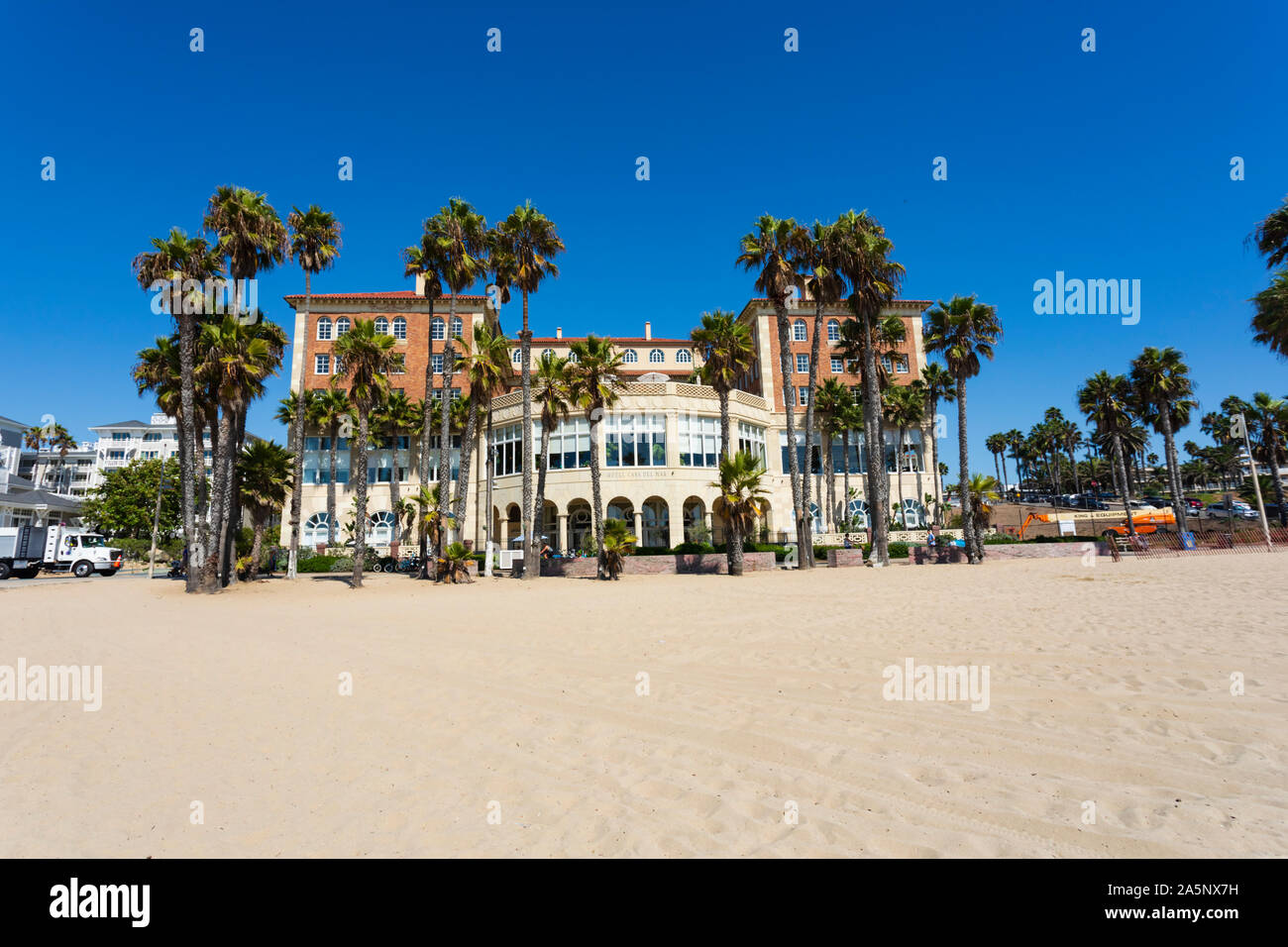 Luxury Hotel Casa Del Mar, 1910 Ocean Way, Santa Monica beach, California, United States of America. USA. October 2019 Stock Photo