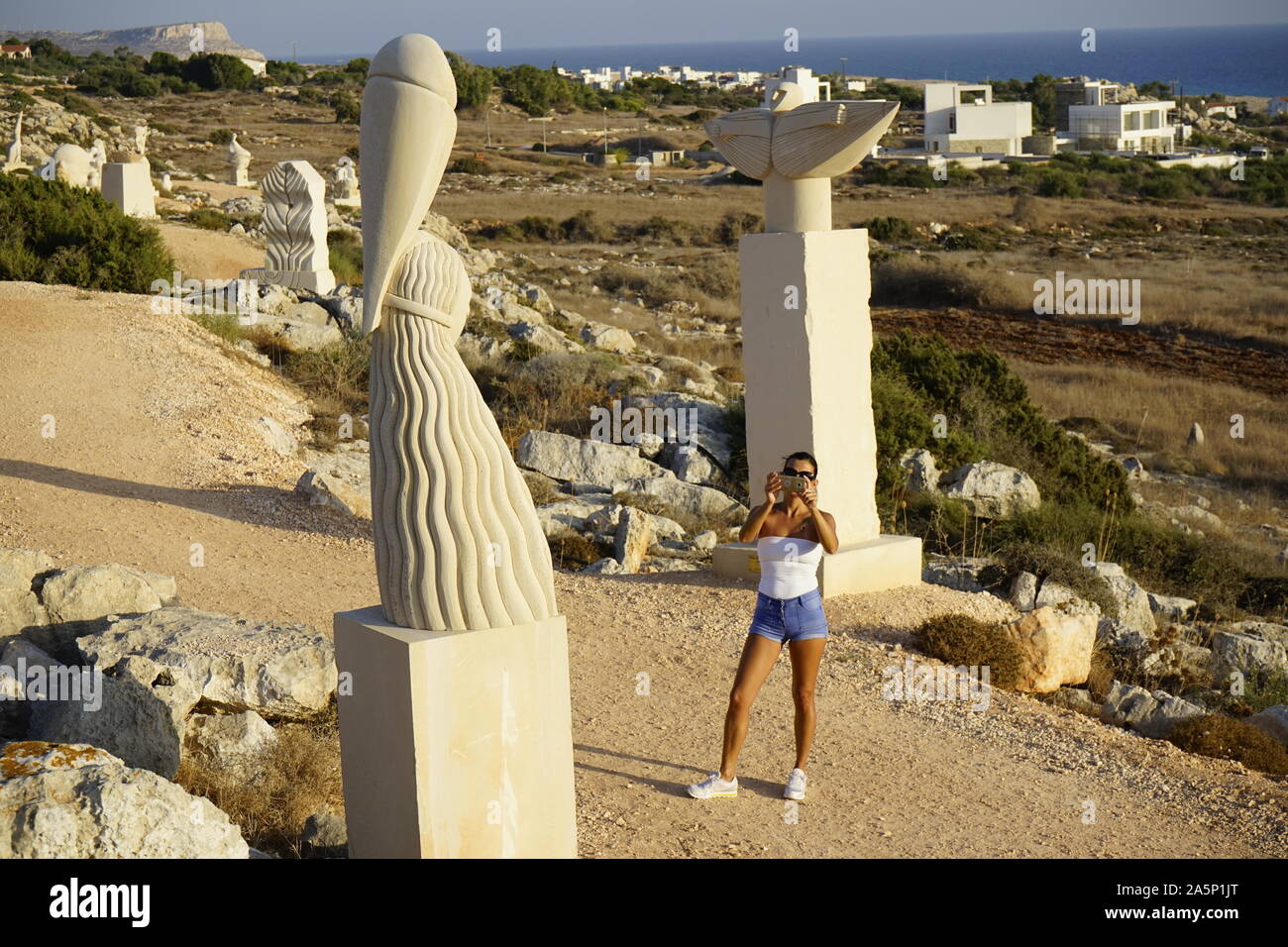 Sculpture And Cactus Park In Ayia Napa Ciprus Stock Photo Alamy