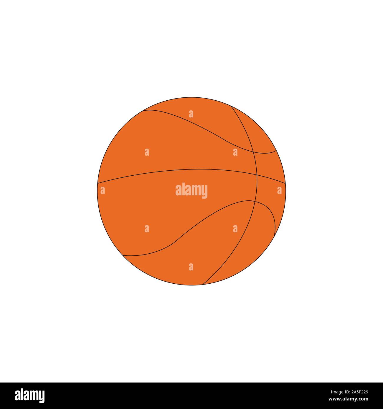 Orange basketball with iconic lines on a white backdrop Stock Vector Image & Art Alamy