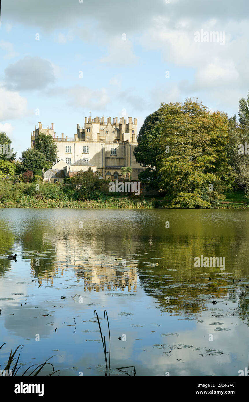 Sherborne Castle viewed across the Lake -1 Stock Photo