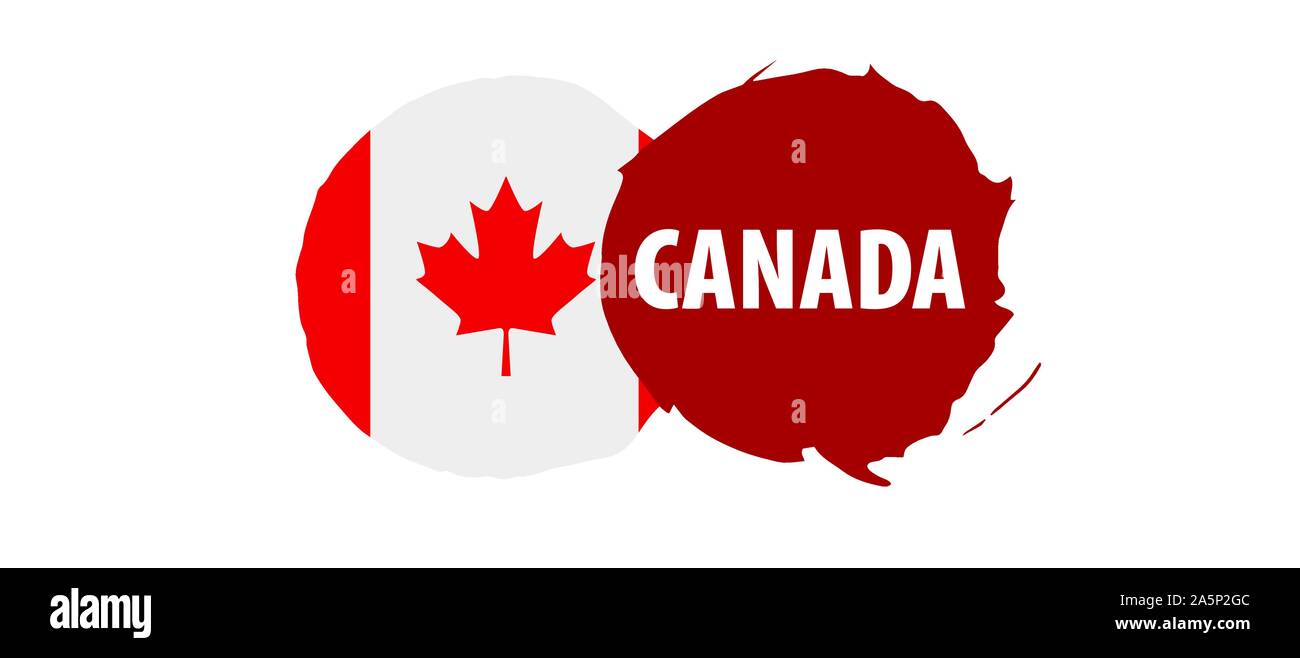 Canada flag, vector illustration on a white background Stock Vector ...
