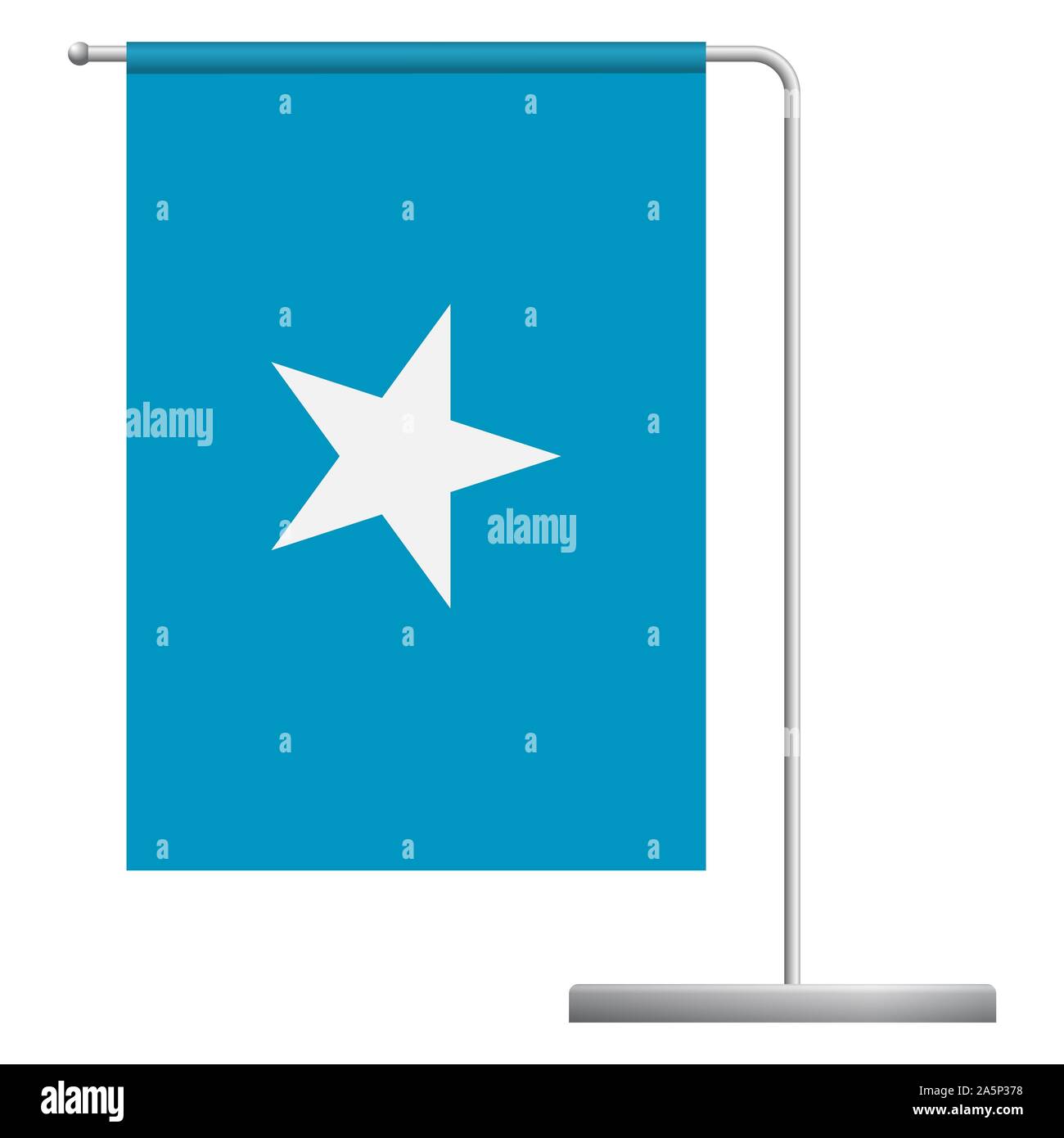 Somali Table Somalia table flag. Metal flagpole. National flag of Somalia ...