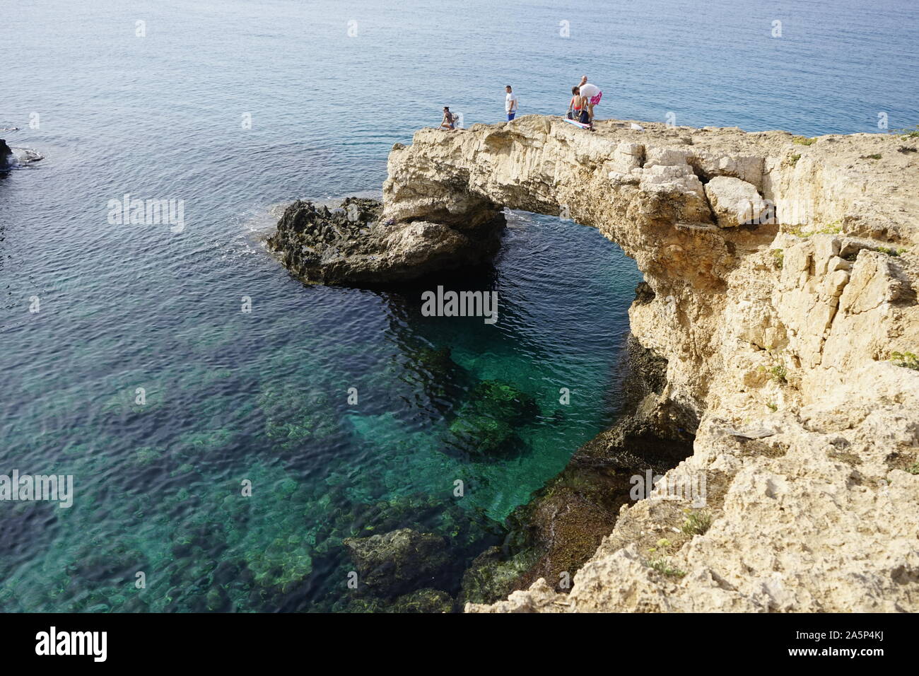 Love bridge ayia napa cyprus Stock Photo