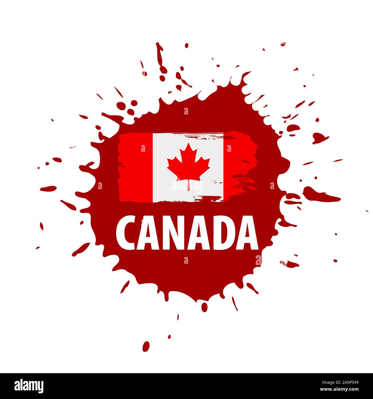 Canada flag, vector illustration on a white background Stock Vector ...