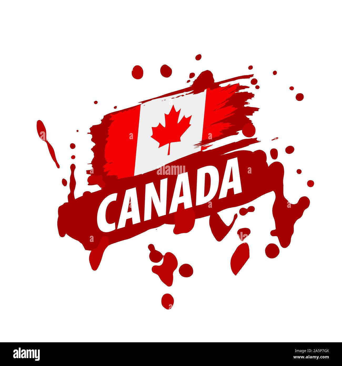 Canada flag, vector illustration on a white background Stock Vector ...