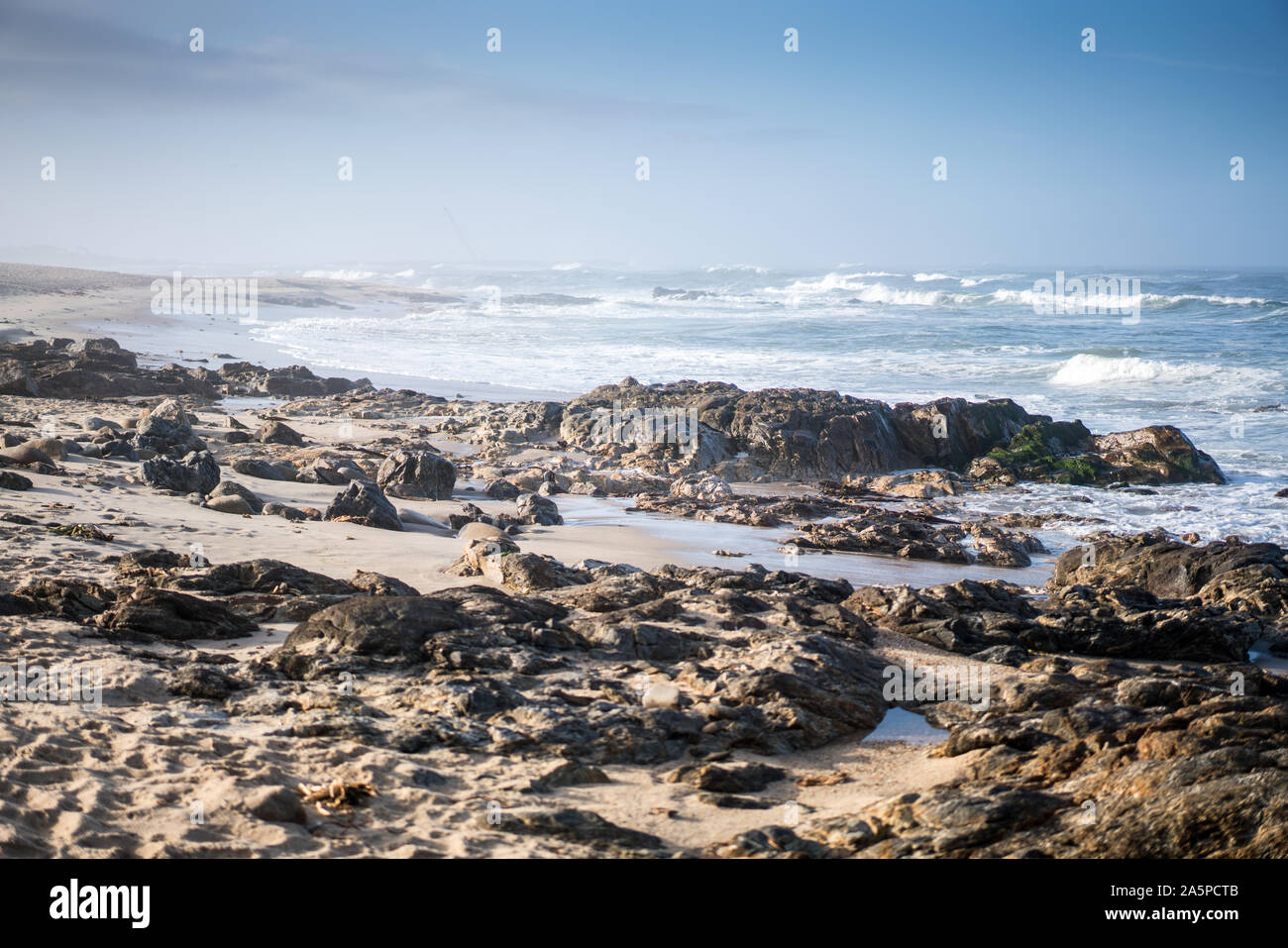 Labruge beach, Portugal, Europe. Camino de portuguese Stock Photo