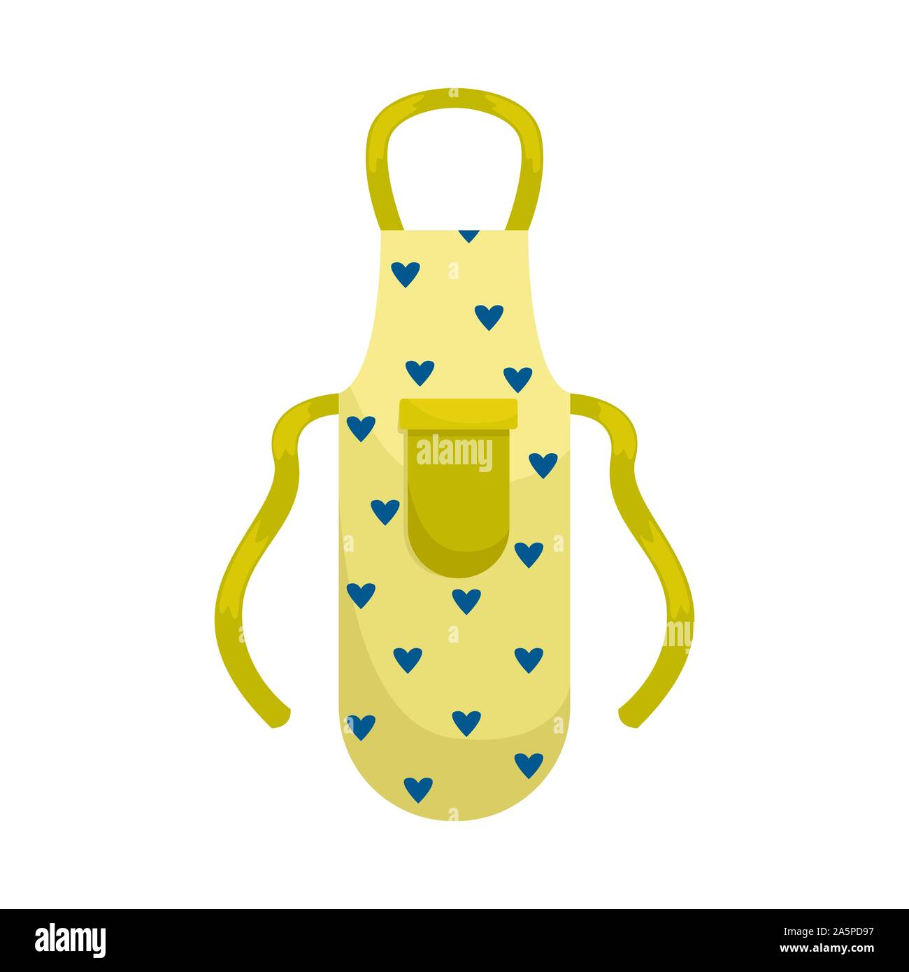 Kitchen apron in the hearts. Isolated flat vector illustration Stock ...