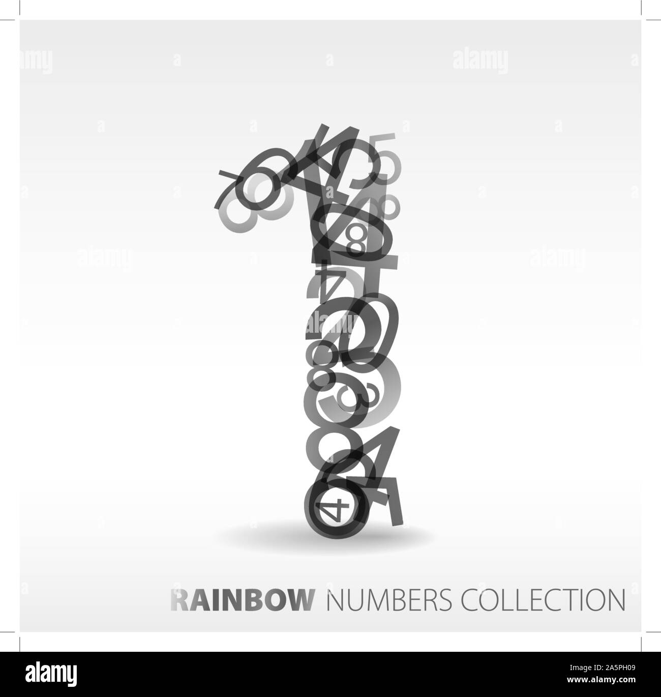 Number one made from various numbers - check my portfolio for other ...