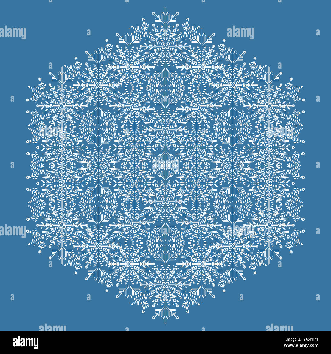 Pretty round snowflake hi-res stock photography and images - Alamy
