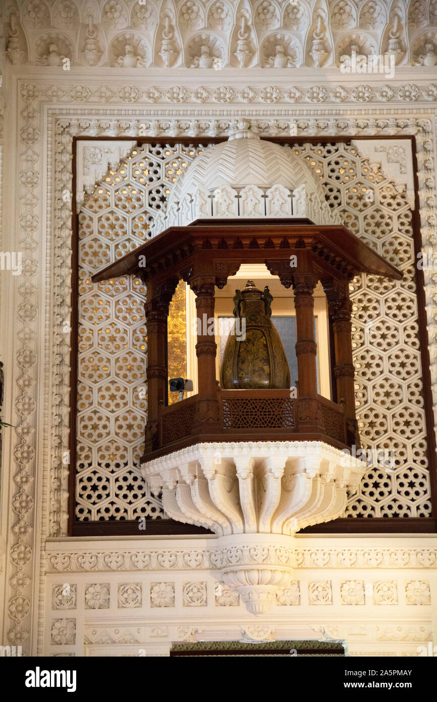 The Durbar Room decorated by Bhai Ram Singh in an elaborate and