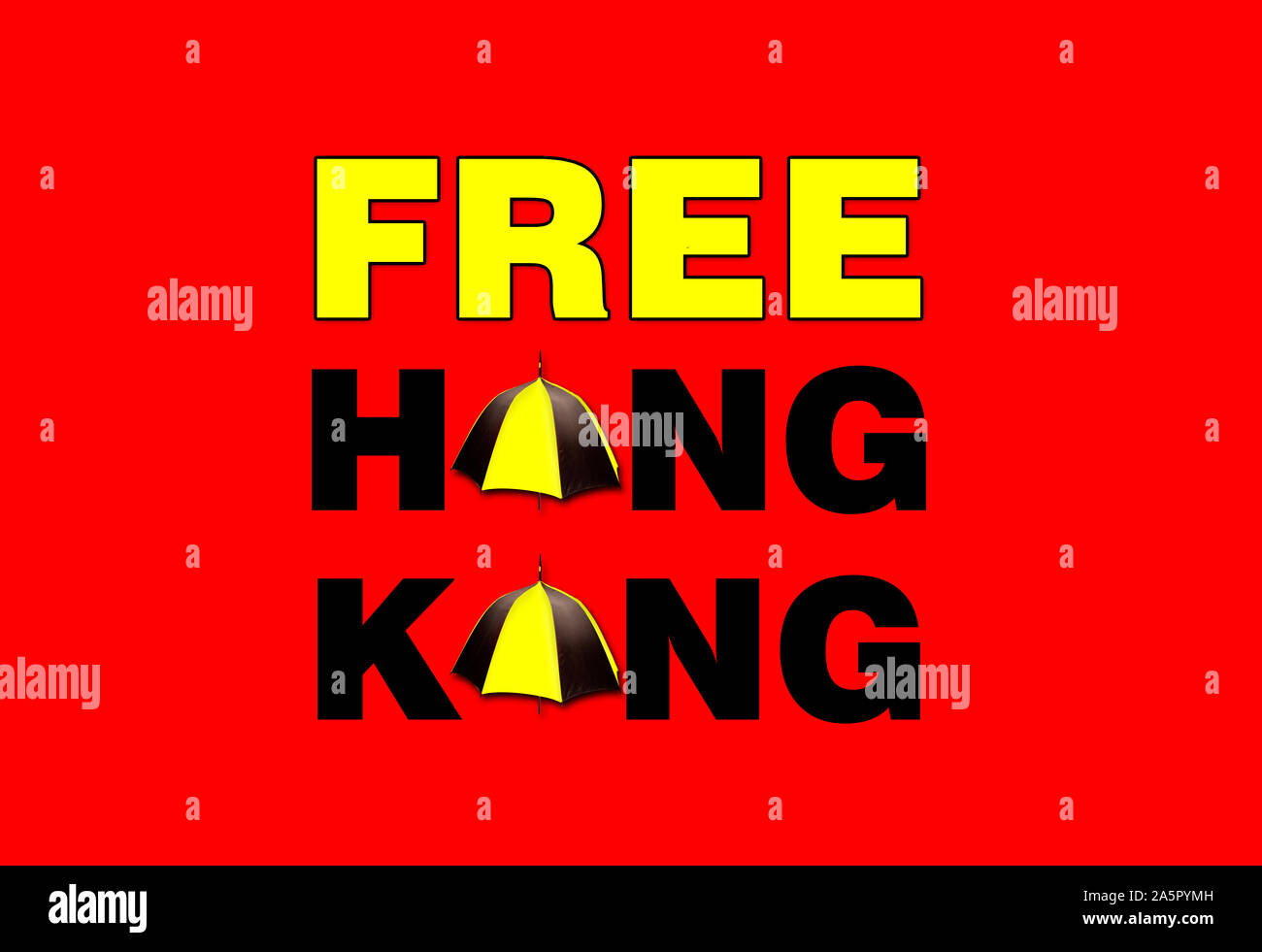 Free Hong Kong pro-independence movement . Stock Photo