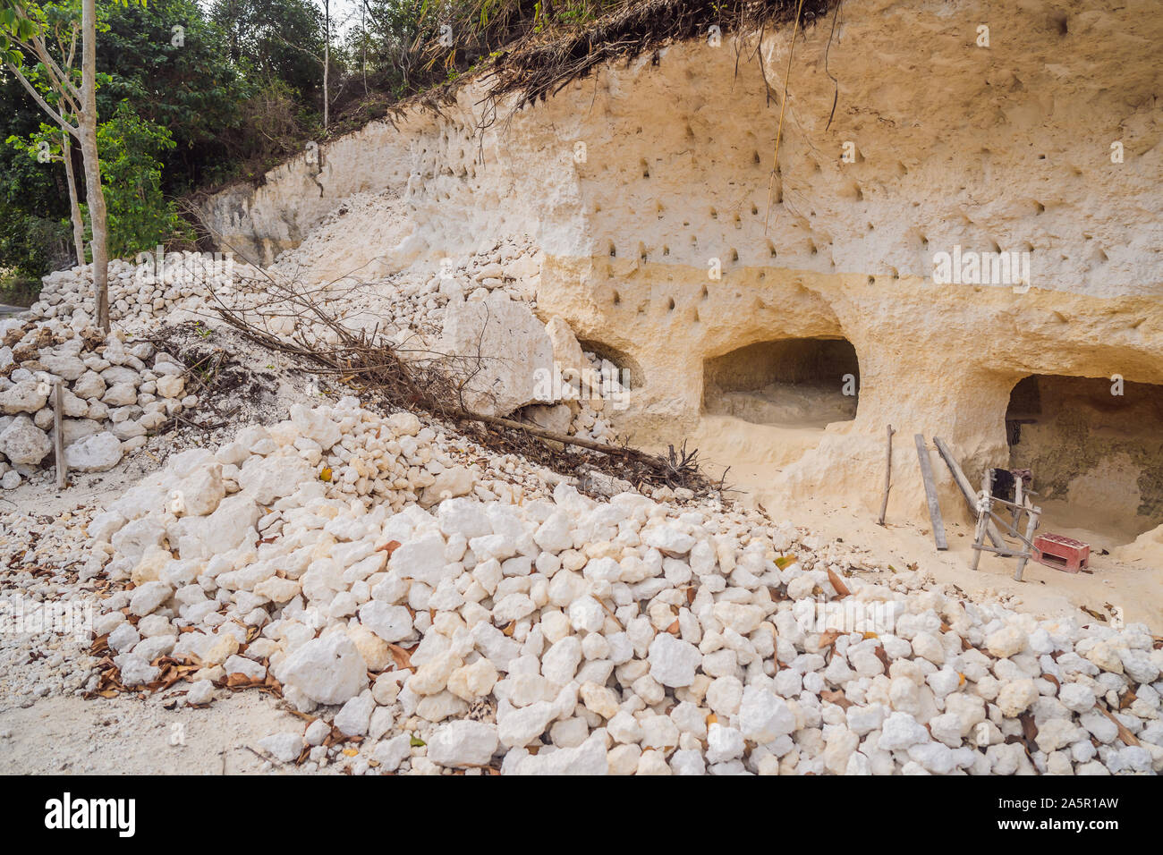 Limestone quarry. mining of limestone gravel for construction Stock Photo Alamy