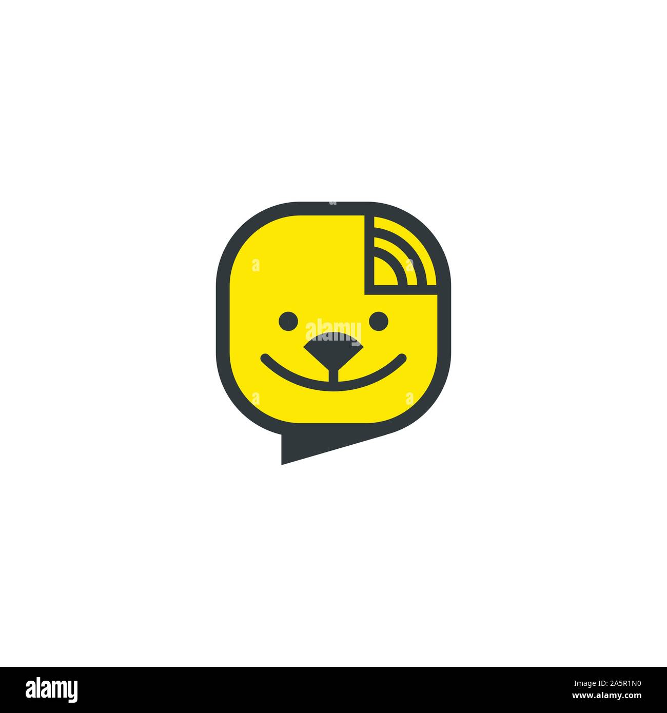 Dog vector icon. Doc vector emblem. Dog vector logo. Veterinary clinic logo. Stock Vector