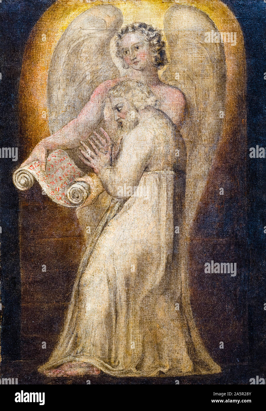 William Blake, St Matthew, tempera on canvas painting, 1799 Stock Photo
