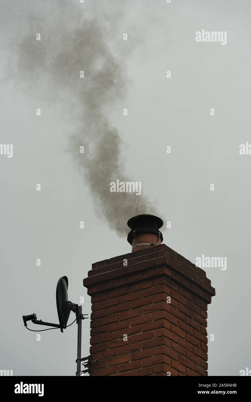 Wood burning fire contributing to pollution, serious respiratory and