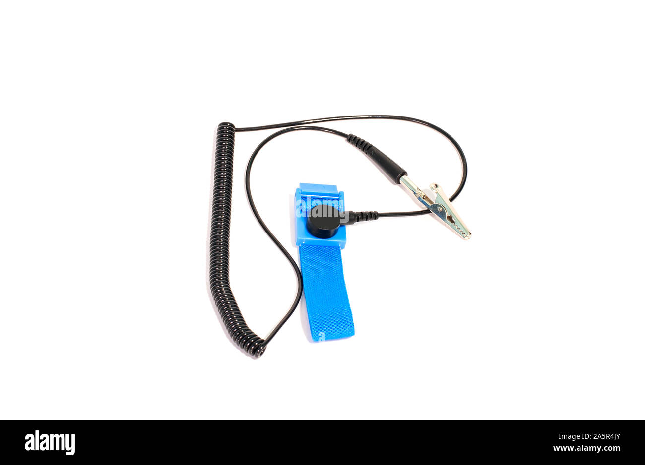 The blue fabric wrist strap set, ESD Stock Photo
