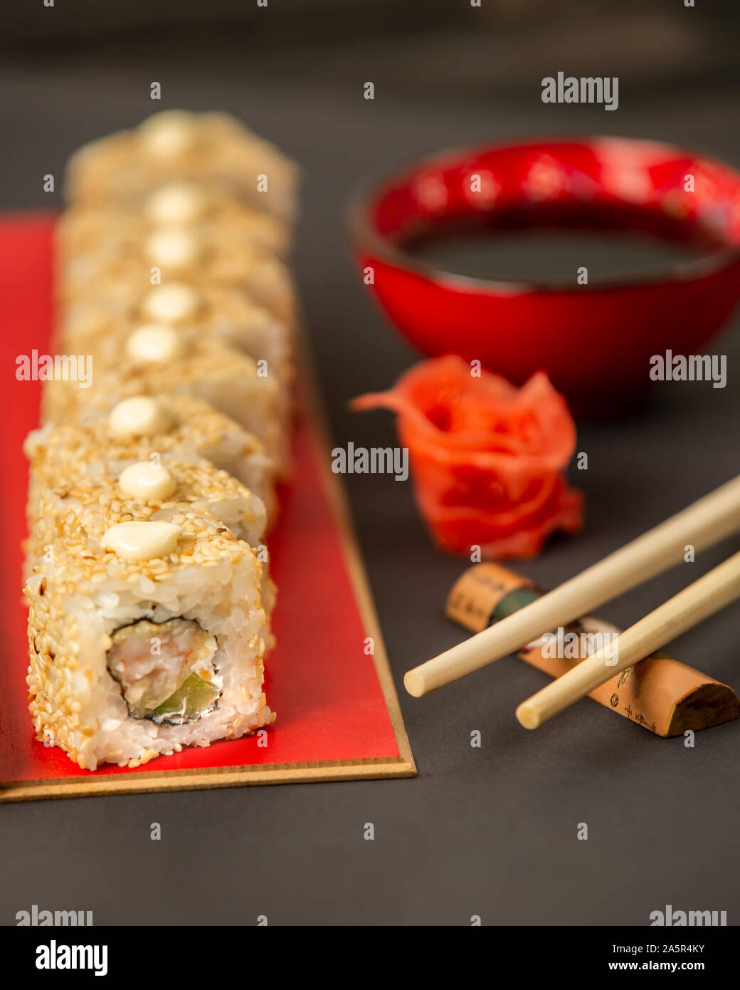 Food california rolls covered hi-res stock photography and images - Alamy