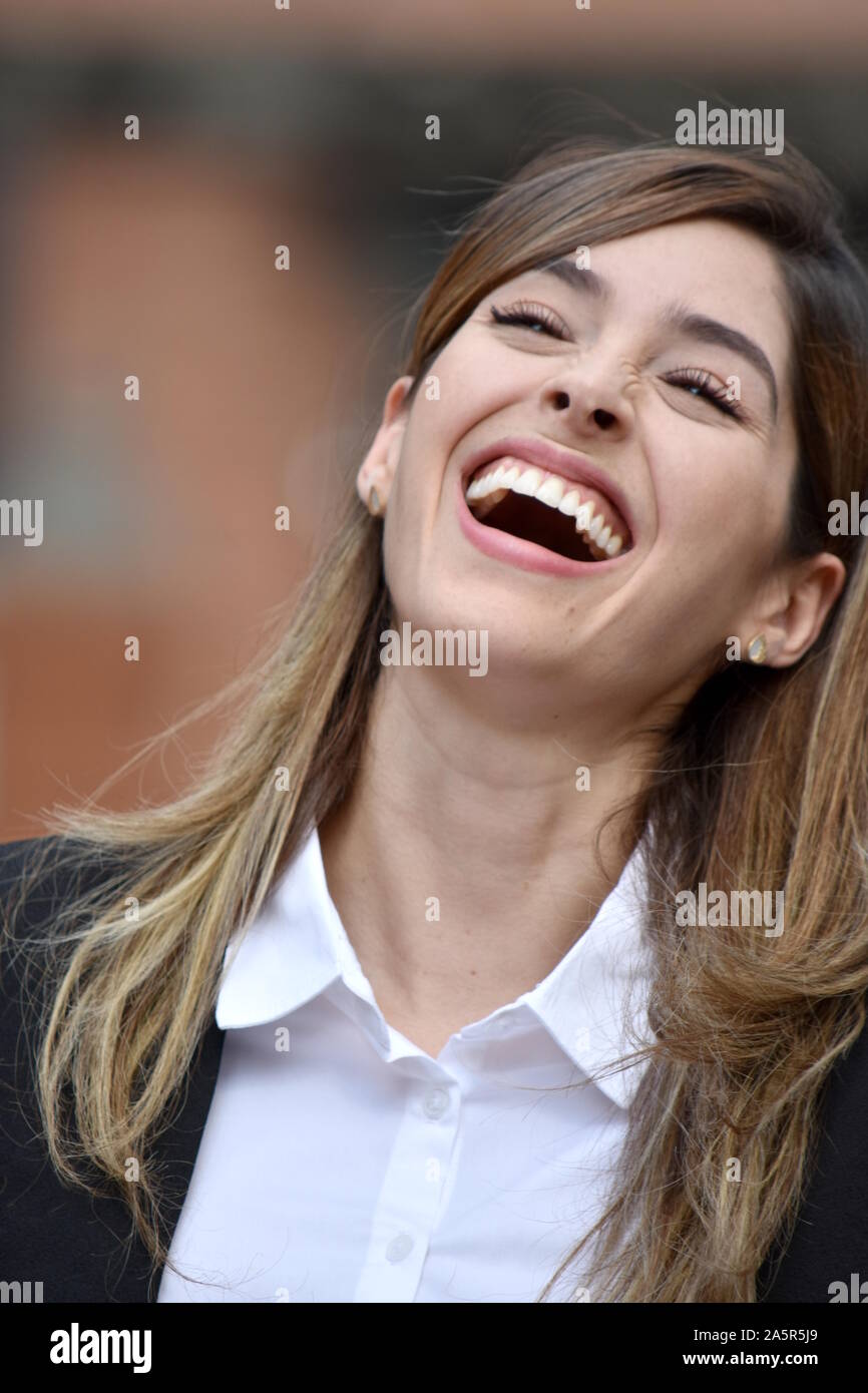 Business woman laughing hi-res stock photography and images - Alamy