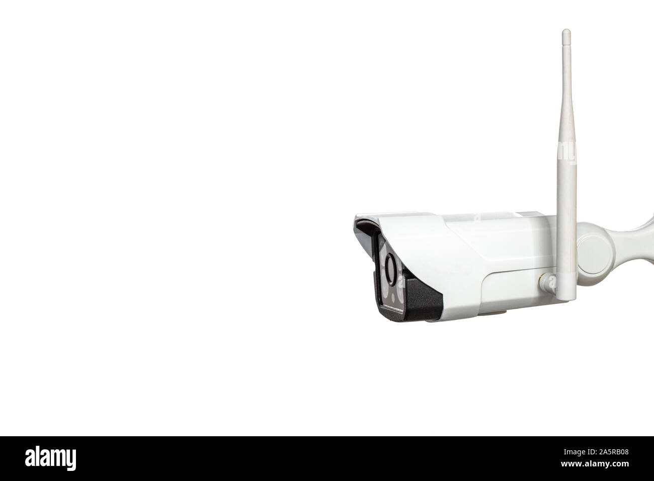 image of a surveillance camera with wireless and infrared technology for night vision Stock