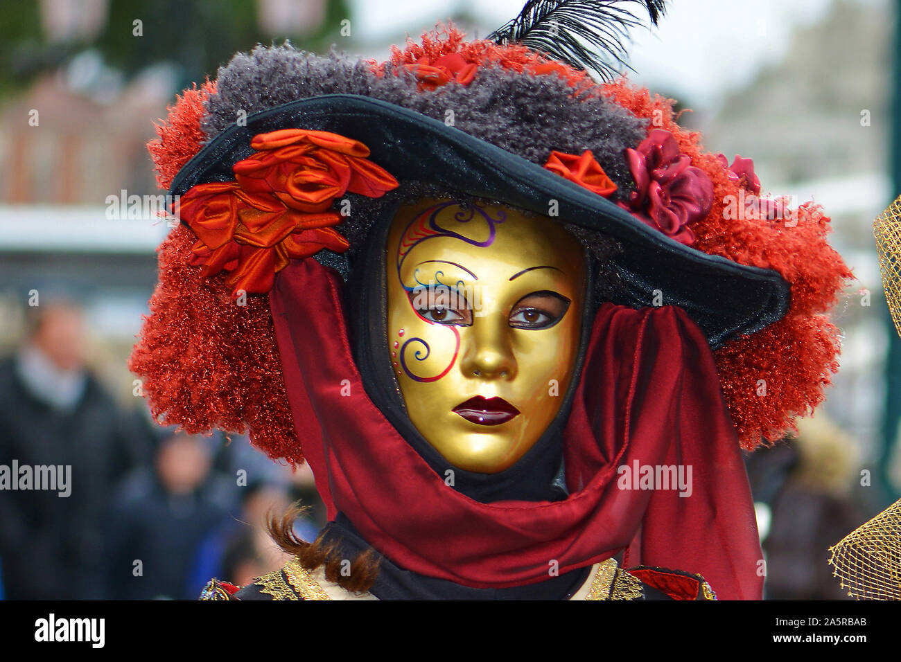 Europe, Italy, Carneval Venice, People with Mask and Costume, Stock Photo