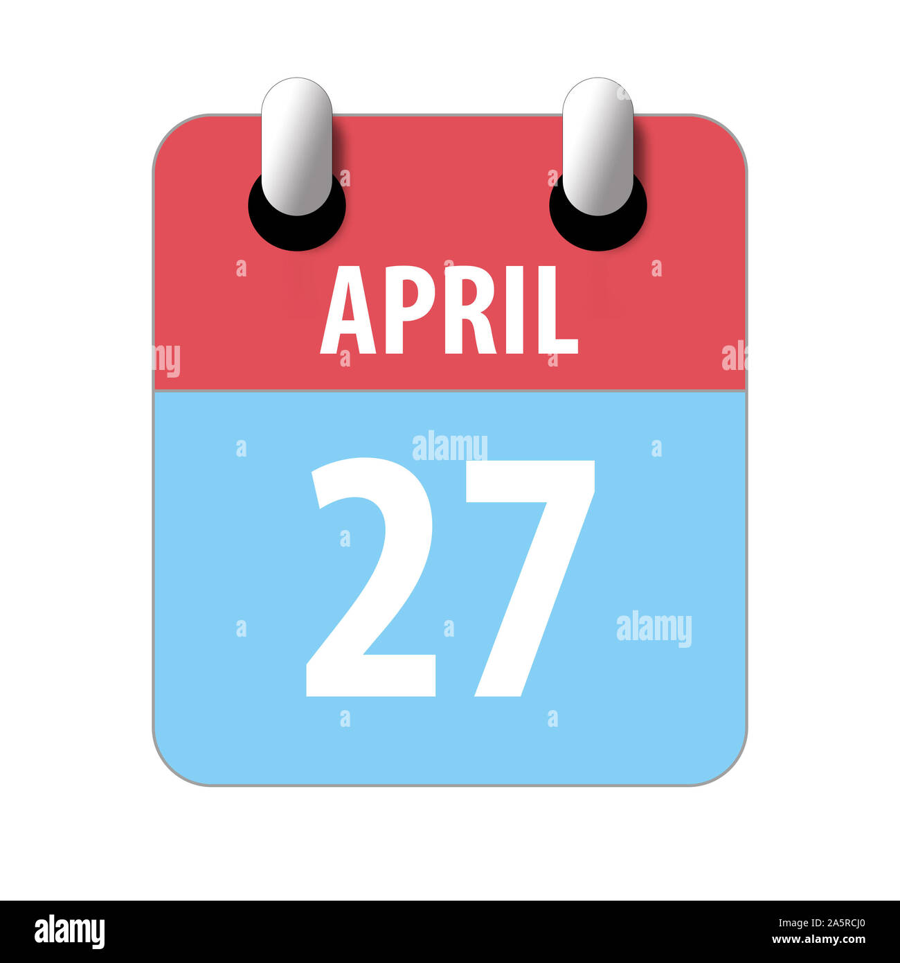 april 27th. Day 27 of month, Simple calendar icon on white background ...