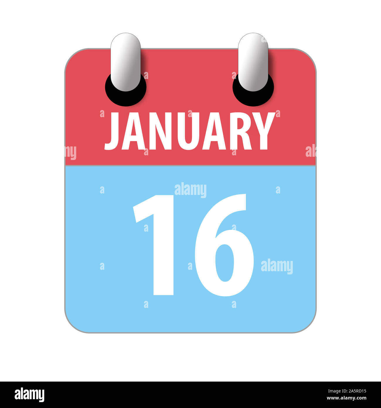 january 16th. Day 16 of month, Simple calendar icon on white background ...