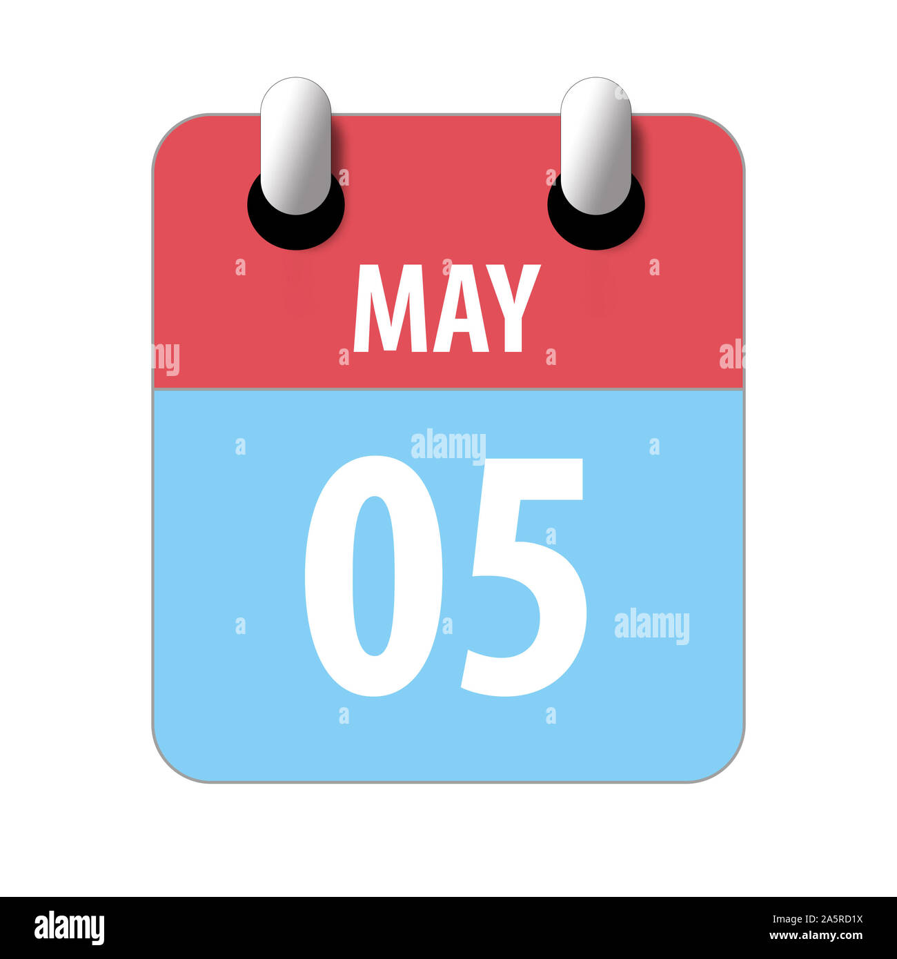 may 5th. Day 5 of month, Simple calendar icon on white background ...