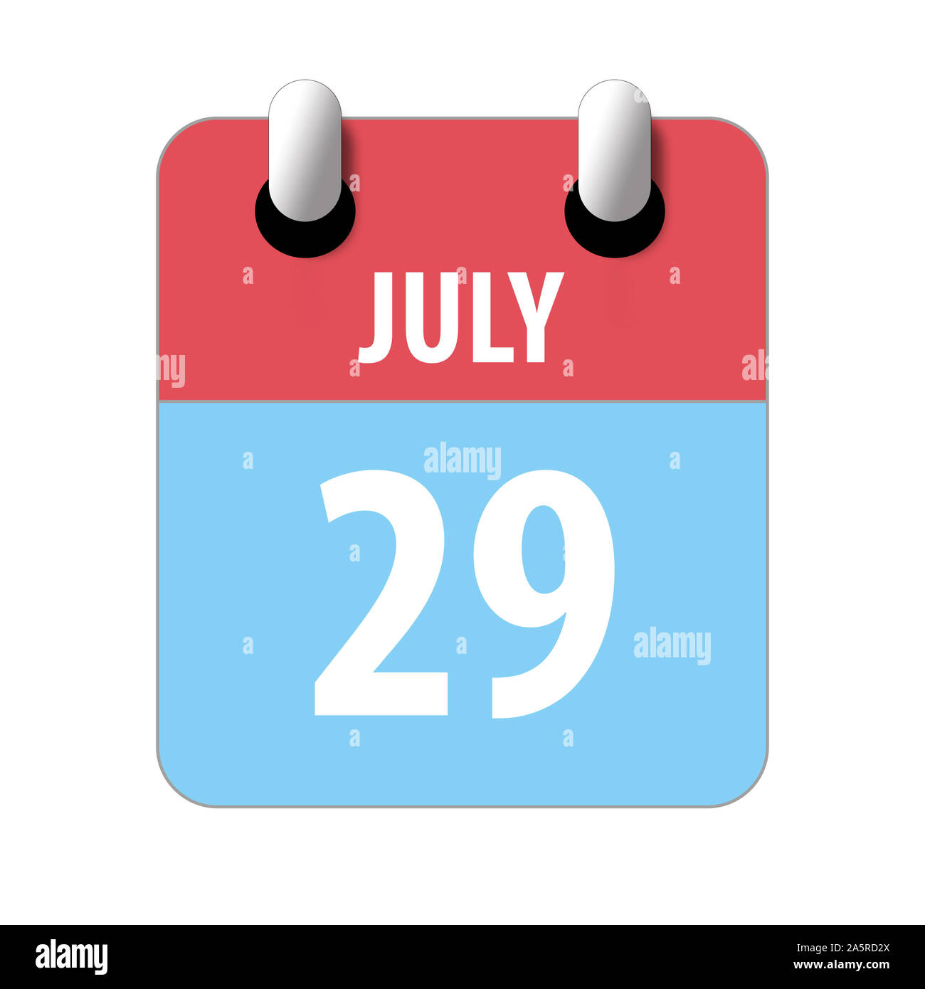 july 29th. Day 29 of month, Simple calendar icon on white background. Planning. Time management. Set of calendar icons for web design. summer month, d Stock Photo - Alamy